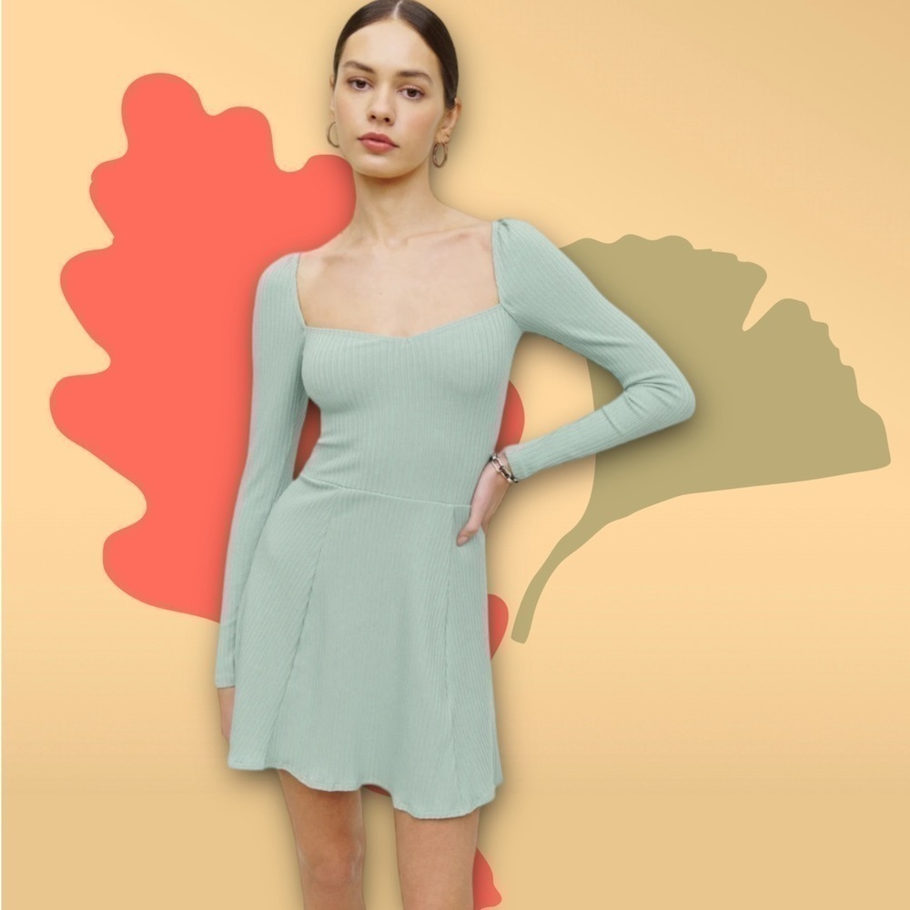 Reformation Bruno Knit Dress in Robins Egg S